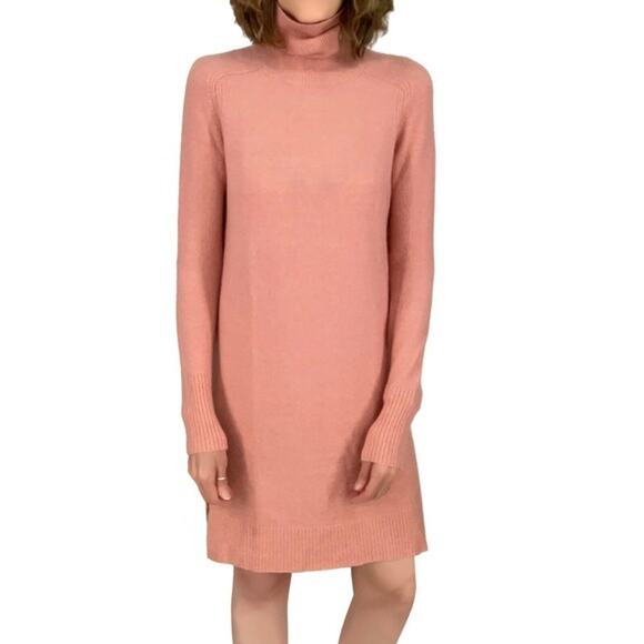 J. Crew Pink Lowell Turtleneck Sweater Dress Super Soft Yarn Wool Blend Sz Small - Picture 5 of 5